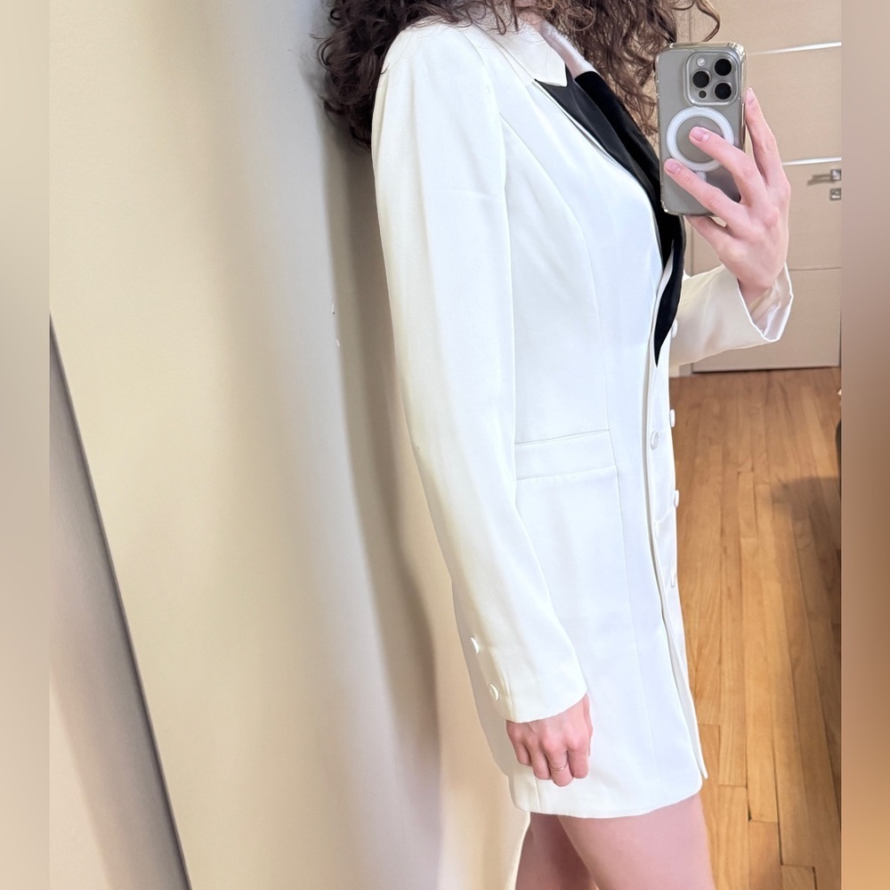 BCBGMAXAZRIA Blazer Dress Women's Long Sleeve Mini Dress in XS - Picture 5 of 15